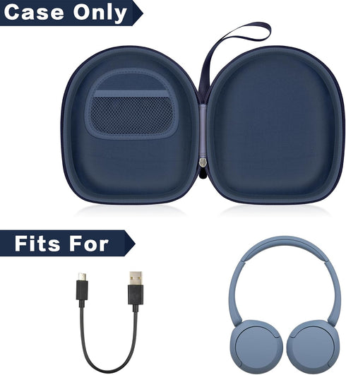 Headphone Case for Sony WH-CH520 Wireless Headphones, Bluetooth On-Ear Headset Bag, Black (Box Only)