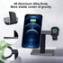 EWA 2 in 1 Magsafe Charger Stand, Aluminum Alloy,Phone Stand Holder,Compatible with iphone15/pro/pro Max, iPhone 14/13/12/ Pro Max/Mini and Apple Watch 3/4/5/6/7/8 Black - (Chargers Not Included)