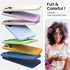ORNARTO Slim Liquid Silicone Phone Case for iPhone 14 Pro, 6.1 inch, Baby Blue with Microfiber Lining