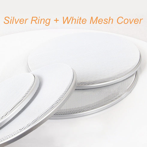 Fielect 2Pcs 8" Speaker Grill Mesh Cover, White SubWoofer Grill Cover with 8 Screws, Car Speaker Guard Protector