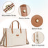 Missnine Canvas Laptop Tote Bag, 15.6 Inch Work Shoulder Bag, Casual Briefcase Handbag for Travel, Office, College