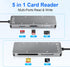 Memory Stick pro Duo Adapter 5-in-1 Multi Memory Card Reader for PC/USB-C/iPhone, Lightning+USB A+USB C