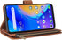 Asuwish Wallet Case for TCL 20 SE 6.82 with Tempered Glass Screen Protector, Flip Cover, Card Holder, Stand, Brown
