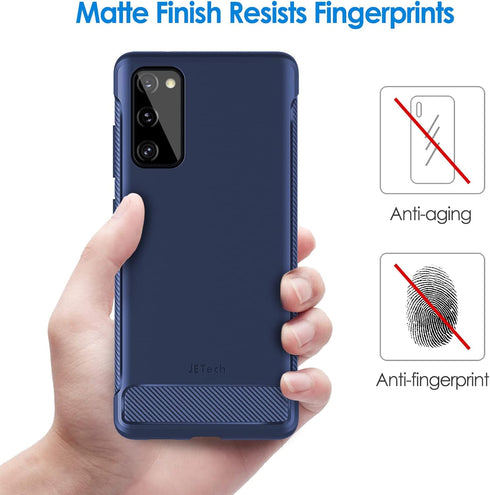 JETech Slim Fit Case for Samsung Galaxy S20 FE 5G, Thin Phone Cover with Shock-Absorption, Carbon Fiber Design