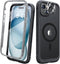 Diaclara iPhone 15 Case (6.1") - Frosted Black, MagSafe Compatible, Anti-Scratch Screen & Camera Lens Protector.