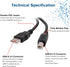 C2G 28102 USB Cable - USB 2.0 A Male to B Male, Black (6.6 Feet, 2 Meters) for Printers, Scanners, and more
