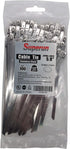 Superun Metal Zip Ties, 5.9 Inch Stainless Steel Cable Ties, Heavy Duty Pack of 100 pcs