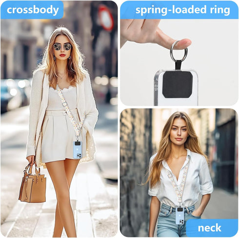 TIHGJHY 2 Pack Phone Lanyard Cell Phone Lanyard Crossbody Adjustable Phone Strap for Use Around the Neck Cell Phone