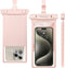 wellhouse Waterproof Phone Pouch for iPhone 15 14 13 12 Pro Max XS, IPX8 3D Cellphone Dry Bag Beach Essentials - Pink 1