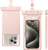 wellhouse Waterproof Phone Pouch for iPhone 15 14 13 12 Pro Max XS, IPX8 3D Cellphone Dry Bag Beach Essentials - Pink 1
