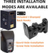 Universal Speaker Wall/Ceiling Mount Brackets | 180° Adjustment, 2 Packs Black Metal Wall Mount for Small Speakers,