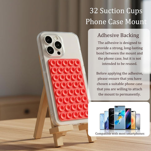 ZHLKHIOP 8 Pack Silicone Suction Cup Phone Grip, Klearlook Silicone Suction Cup Phone Case, Magnetic, for Secure Hold