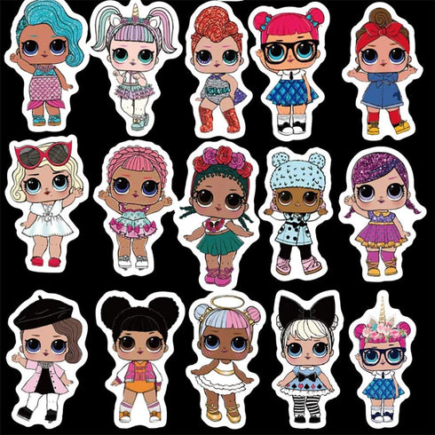 50pcs Surprise! Vinyl Waterproof Stickers - Decals for Car, Laptop, Luggage, Skateboard, and Bicycle