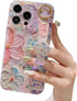 Siduater Hand Strap Holder Case for iPhone 13 Pro Max 6.7" with Kickstand, Adjustable Grip Loop, Floral Pink