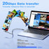 4K 60HZ 1FT, 3Pack, 20Gbps 100W 90 3.2 Gen2x2 iPhone16, LDLrui USB C Monitor Cable, Display, Right Angle Data Transfer