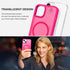 BENTOBEN iPhone 14 Plus Case - Slim Shockproof Magnetic Cover, Translucent Matte Hot Pink, Compatible with MagSafe, 6.7"