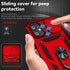 SunStory iPhone 11 Case, Red with HD Screen Protector, Slide Camera Cover & Rotated Ring Kickstand, Military-Grade