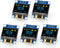 Meshnology 5 Pcs 0.96 Inch OLED Display Module 128x64 Pixel IIC I2C OLED