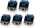 Meshnology 5 Pcs 0.96 Inch OLED Display Module 128x64 Pixel IIC I2C OLED