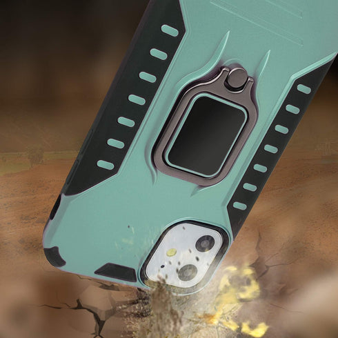MODOS LOGICOS Case for iPhone 11 - Dual Layers Shockproof Protective Phone Case with Built-in 360 Metal Kickstand