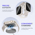 Goton 2 in 1 Waterproof Apple Watch Case for Series 9 8 7, 45mm Anti-Spy Glass Front & Clear Back Bumper.
