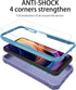 DUOPAL for Samsung Galaxy A14 Case, Military Grade Protection Shockproof Case with Tempered Glass HD Screen Protector and Kickstand Compatible with Galaxy A14 Phone 6.8 Inch (Purple Blue)
