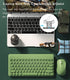 JieruiDeng 79-Key Retro Mini Wireless Keyboard Mouse Combo - 2.4G USB - Silent Mice Set for Laptop Desktop PC iPad