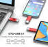 RAOYI 128GB 130MB/s, 2 1 3.1 USB C Flash Drive Upgraded in USB Type C Dual OTG Metal Thumb Drive Memory Stick