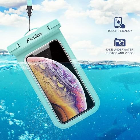 ProCase 2 Pack Waterproof Phone Pouch Case, 7" Universal Underwater Dry Bag for iPhone 15/14/13 Pro Max, Galaxy
