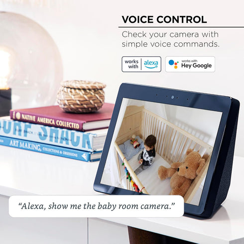 Indoor Camera, 1080p HD Home Security Camera with Two-Way Audio, Motion Detection, Night Vision, Compatible with Alexa