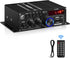 Bluetooth 5.0 Audio Power Amplifier AK-380 - 400W+400W 2.0 CH HiFi Stereo Amp Receiver with USB, SD, AUX, Remote