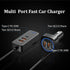 Car USB Charger Multi Port with 5.9FT Extension, QC3.0 76W Fast Charging Adapter for Mobile Phones and iPad
