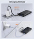 TEMINICE 2 10000mAh, 22.5W Pack, 17 16 15 etc(1 Power Bank with Built-in Cables PD Slim Portable Charger USB C Battery