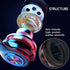 Bluetooth Over Ear Headphones with Microphone, Lightweight Wired/Wireless HiFi Stereo, Colorful LED Lights, Deep Bass