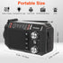 BAIJIALI 2600mAh/9620mWh Hand Crank Emergency Weather Radio with Power Bank, NOAA AM FM Shortwave Portable Radio, Solar