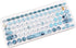Silicone Keyboard Cover Skin for Logitech K380/Pebble Keys 2, Gray Blue Flowers