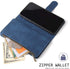 UEEBAI Blue Wallet Case for Samsung Galaxy Note 20 5G, Vintage PU Leather Magnetic Closure with Zipper Pocket and Card