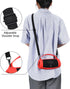 Silicone Case for JBL Charge 5 Portable Bluetooth Speaker, Protective Sleeve with Handle and Shoulder Strap, Red
