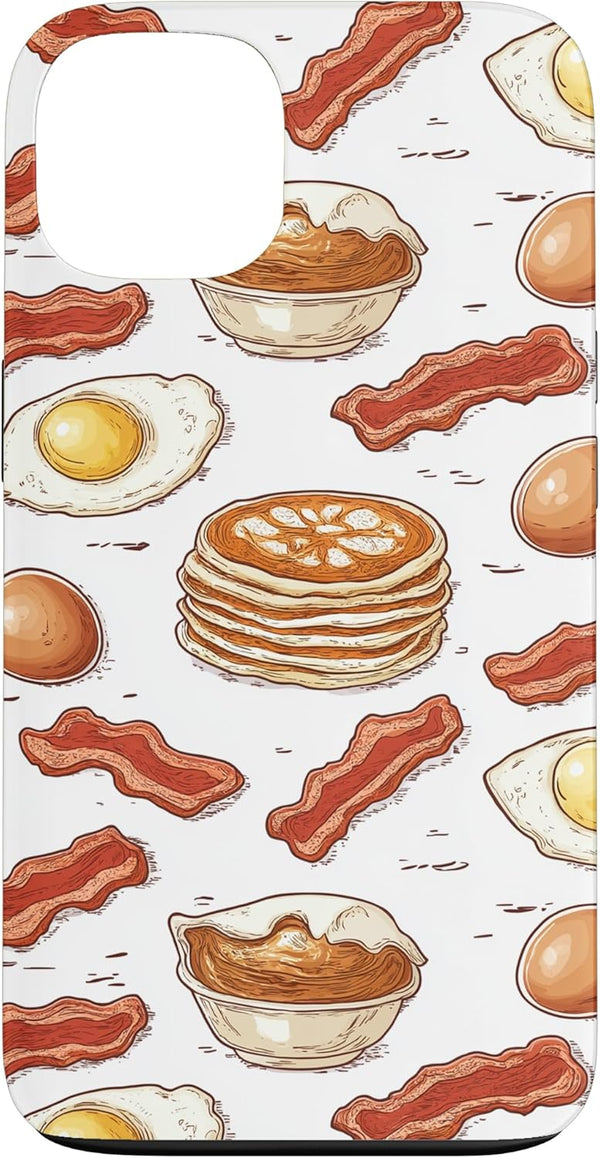 Pancakes Bacon And Eggs Pattern Gifts Pancakes Bacon And Eggs Pattern Case for iPhone 13