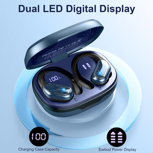 Wireless Earbud, Bluetooth 5.4 Sport Headphones, 75Hrs Running Earphones with ENC Mic, Deep Bass for Android, iOS, Gym