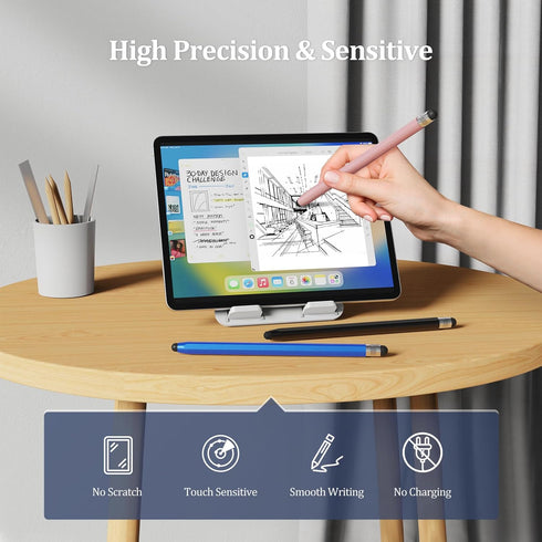 Stylus Pens for Touch Screens, 2-in-1 Magnetic Stylus Pen, High Precision for iPad, iPhone, Samsung Tablets