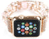 GEMEK Compatible Apple Watch Band 38/40/41mm, Rose Gold Women Pearl Bracelet Strap (Pink)
