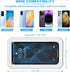 Waterproof Shower Phone Holder Wall Mounted 360°Rotation Anti Fog HD High Sensitivity Touch Screen Phone Case for Bathroom Bathtub Kitchen Mirror with 4" to 7" Cell Phone (White)