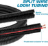 Nippon America Split Wire Loom Flex-Guard Tubing, 3/4" x 20 ft, Protective Cable Sleeves