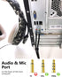 MillSO Headphone Splitter CTIA for Computer, 3.5mm Y Adapter, 2 x TRS Male to TRRS Female for Gaming Headset