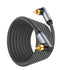 VANAUX 90 Degree RCA Cable,Right Angle Subwoofer Cable,Digital Coaxial Audio Cord,Nylon Braided,Gold-Plated,Male