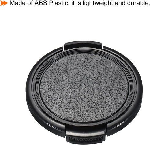 PATIKIL 2 Pack Camera Lens Cap, Sides Pinch Front Lens Cover with Microfiber Cleaning Cloth for 49mm Universal DSLR