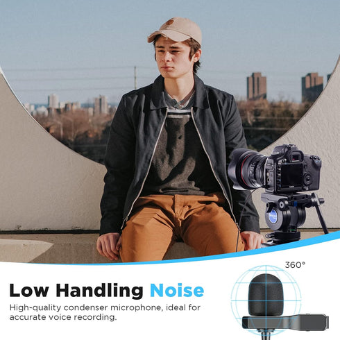 BOYA BY-M1S Professional Lavalier Lapel Microphone Omnidirectional Condenser Mic for iPhone Android Smartphone DSLR
