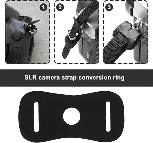 Micro Traders Set 4 of Camera Strap Eyelet Split Adapter Camera Strap Triangular Split Ring Hook Compatible with Sony