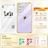 LeYi Purple Soft TPU Case for Samsung Galaxy A15 5G: Shockproof, Love Heart Plating, with 2 Tempered Glass Protectors.